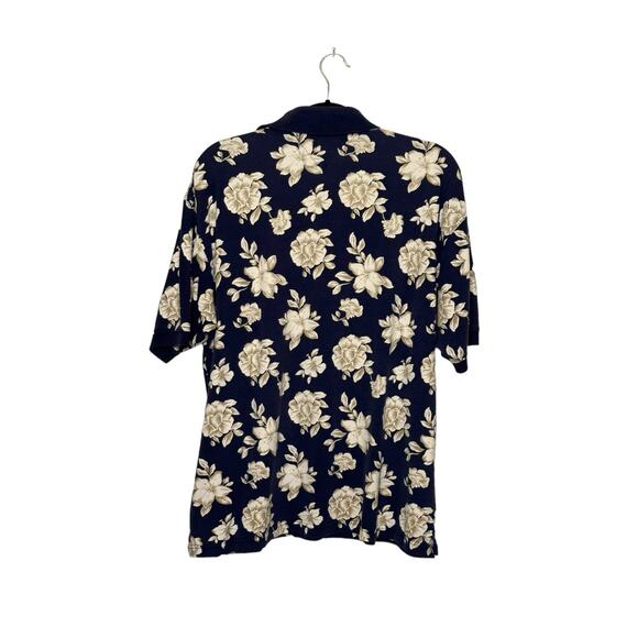Tommy Hilfiger vintage blue floral short sleeves polo shirt size Large - Picture 7 of 10